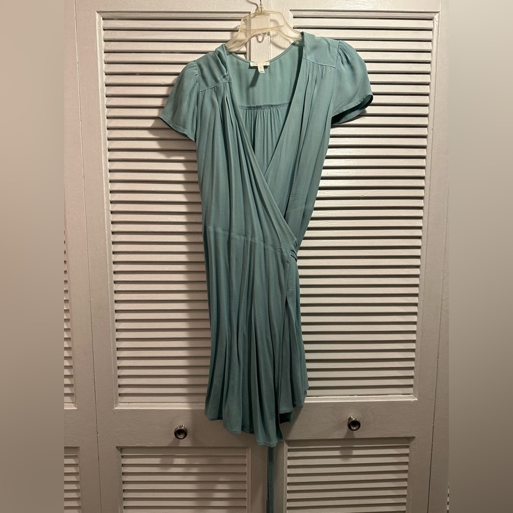 Leith Wrap Dress in Turquoise
